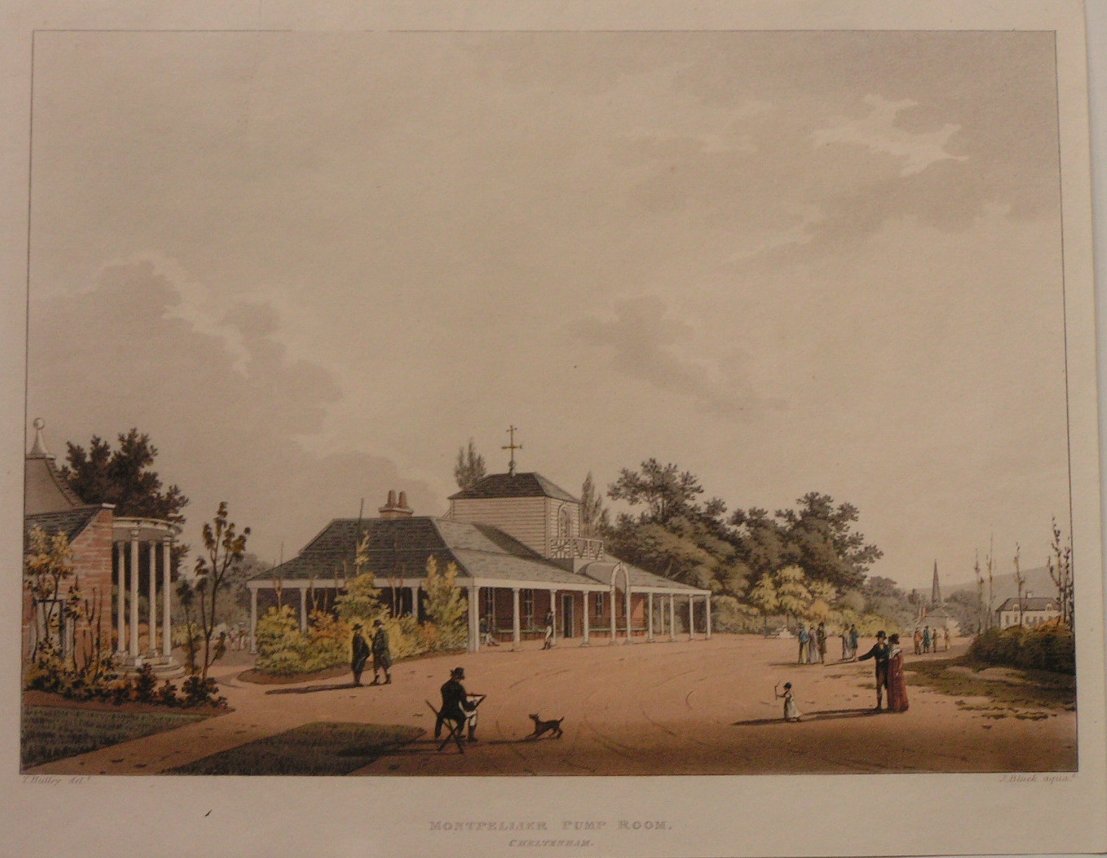 Aquatint - Montpellier Pump Room, Cheltenham - Merke